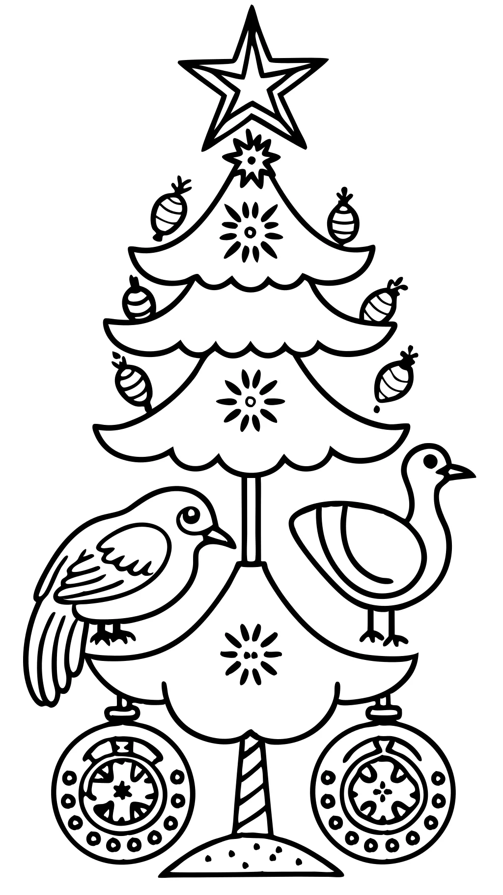 coloring pages 12 days of christmas